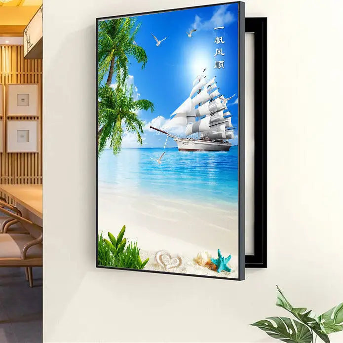Decorative Painting of Meter Electric Box Covers Modern Creative Pictures Poster Mural With Frame Home Live Room Wall Art Custom