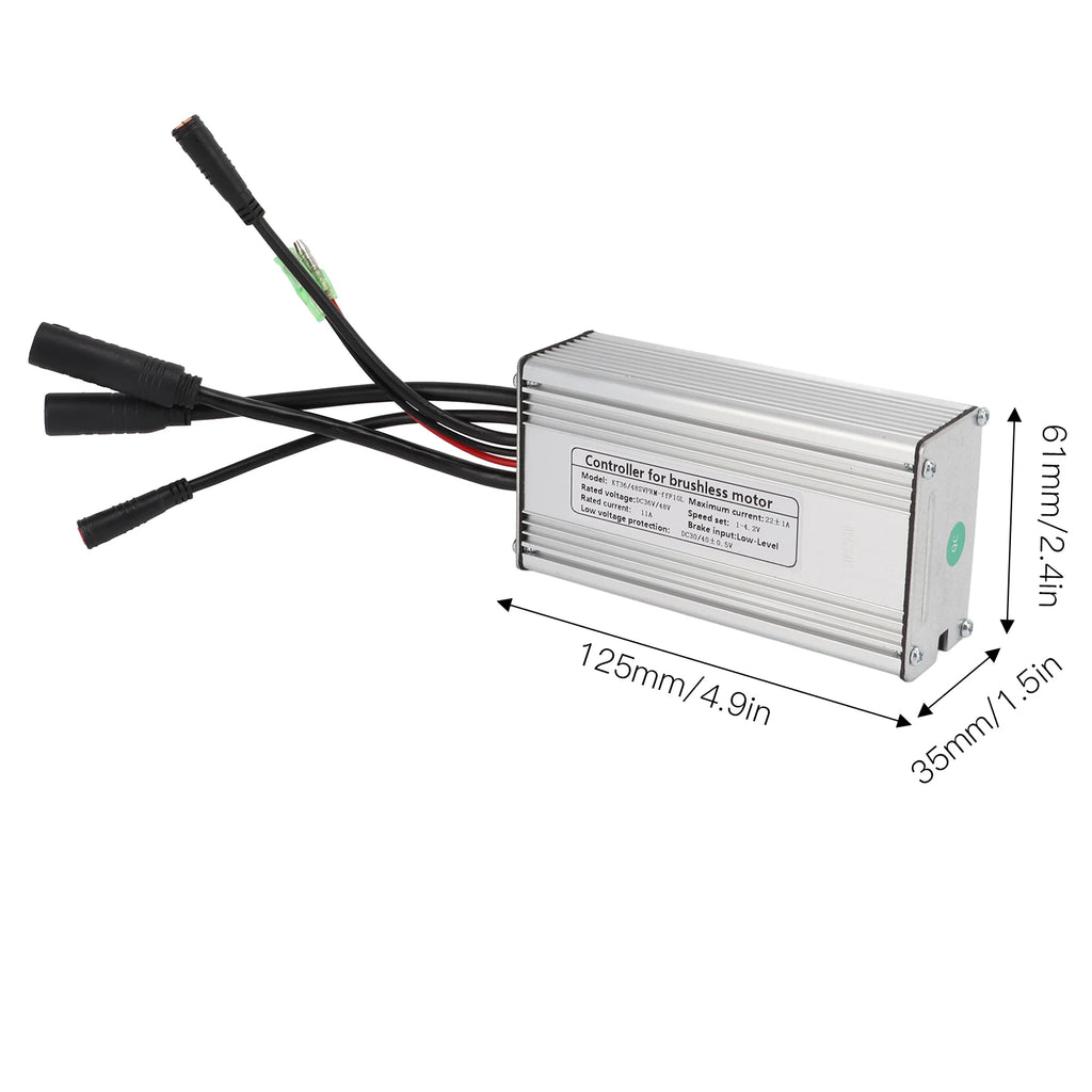 36/48V 22A Ebike Sine Wave Controller With Light Line For 500W Brushless Motor Electric Bicycle Controllers E-bike Accessorie