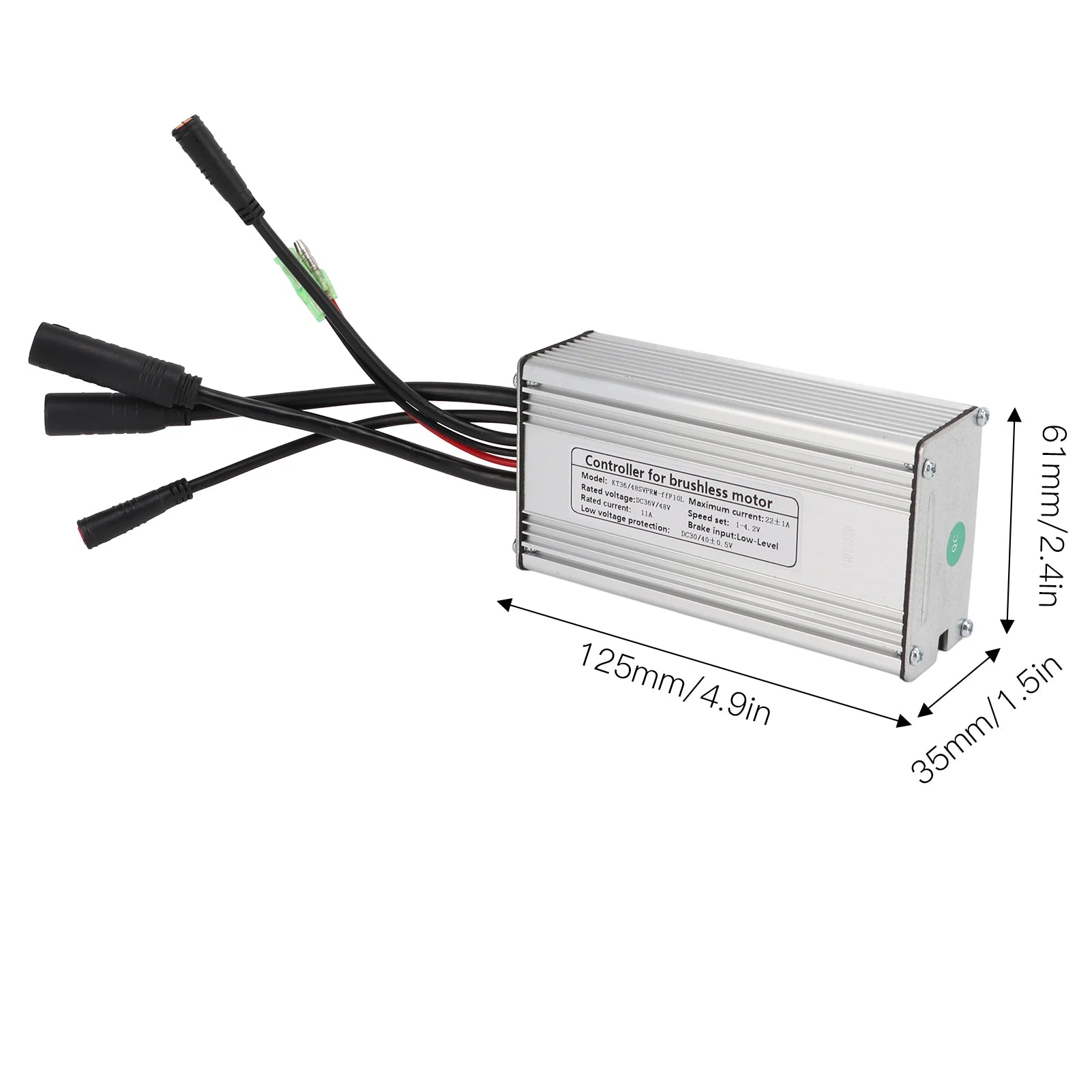 36/48V 22A Ebike Sine Wave Controller With Light Line For 500W Brushless Motor Electric Bicycle Controllers E-bike Accessorie