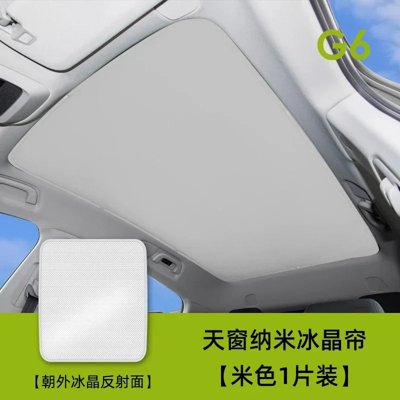 For Xpeng Xiaopeng G6 G9 2023 2024 2025 New Upgrade Ice Cloth Buckle Sun Shades Glass Roof Sunshade Front Rear Sunroof Skylight