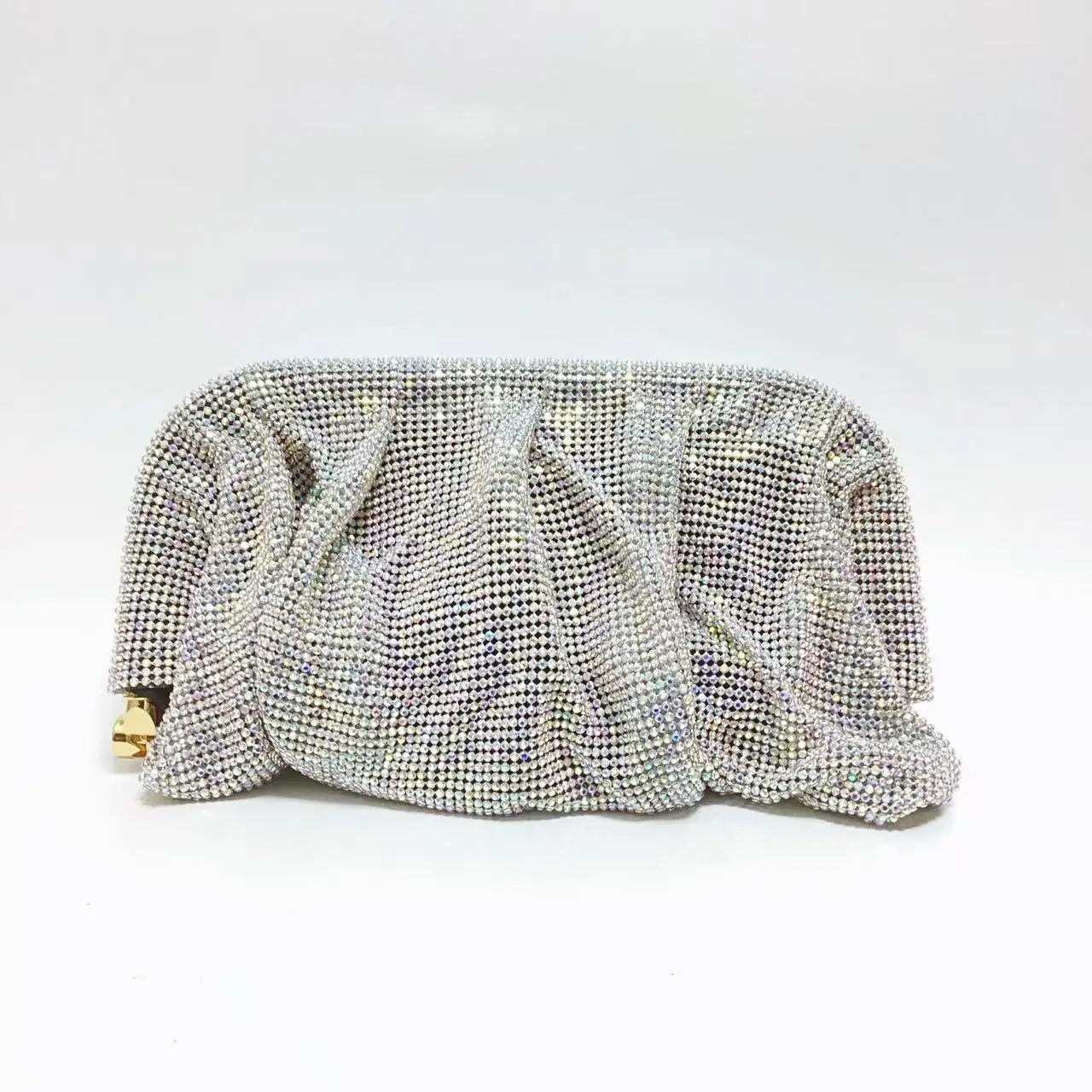 Luxury Glitter Cloud Bag Rhinestones Diamond Evening Bag Women's Handbag Wedding Party Clutch Purse Glitter Shiny Shoulder Bag