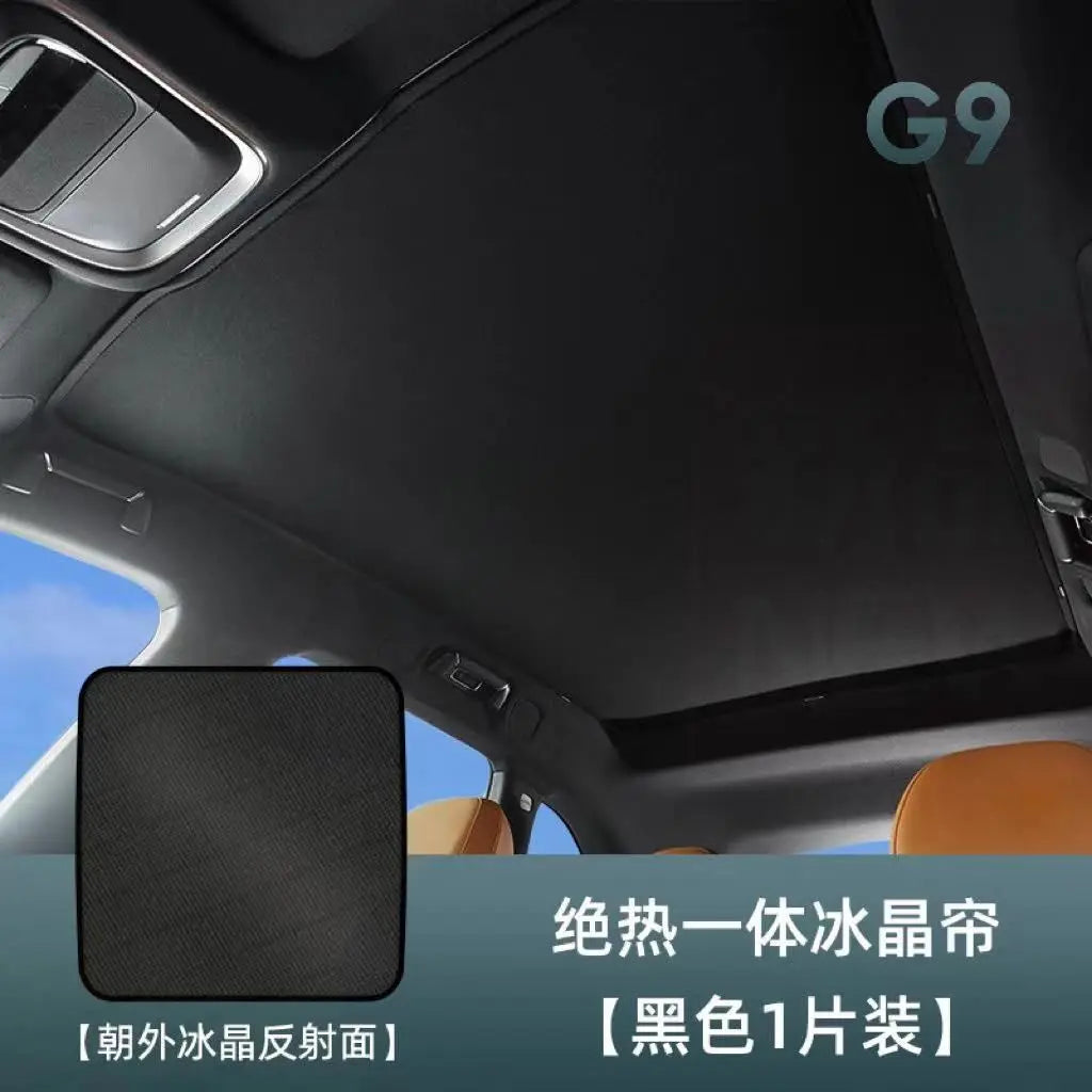 For Xpeng Xiaopeng G6 G9 2023 2024 2025 New Upgrade Ice Cloth Buckle Sun Shades Glass Roof Sunshade Front Rear Sunroof Skylight