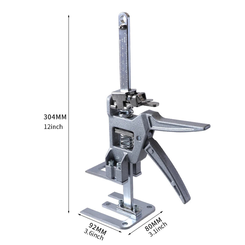 2 pcs Labor Saving Arm Jack 12 Inch Drywall Lift Wall Tile Locator 0-145 mm Height Adjuster Multi-Function Cabinet Jack Board