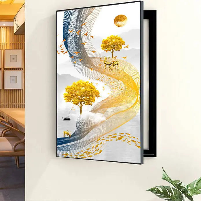 Decorative Painting of Meter Electric Box Covers Modern Creative Pictures Poster Mural With Frame Home Live Room Wall Art Custom