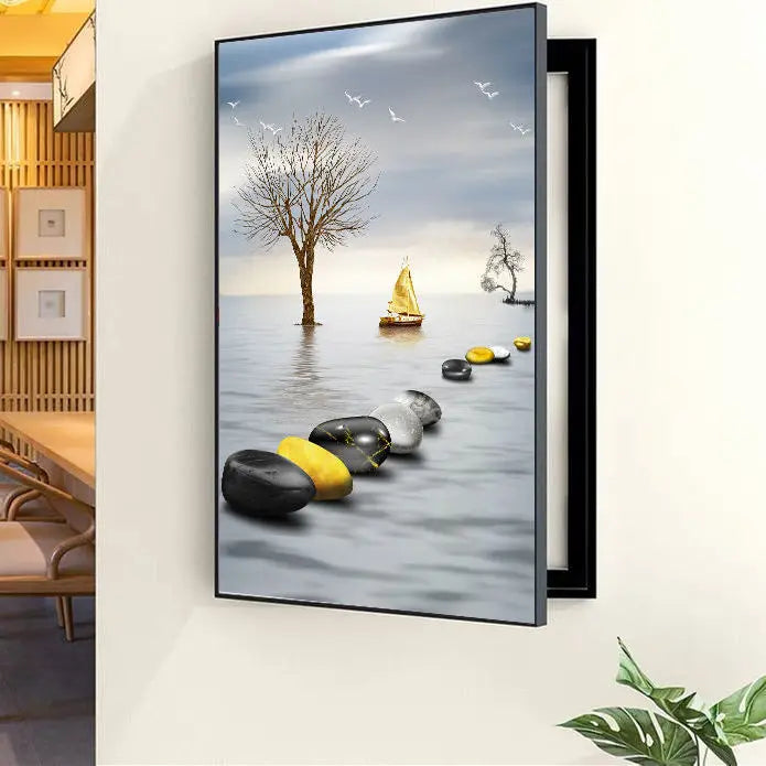 Decorative Painting of Meter Electric Box Covers Modern Creative Pictures Poster Mural With Frame Home Live Room Wall Art Custom