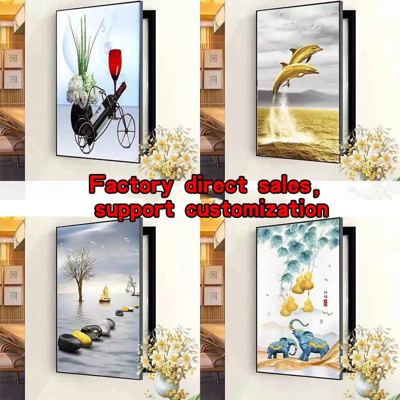 Decorative Painting of Meter Electric Box Covers Modern Creative Pictures Poster Mural With Frame Home Live Room Wall Art Custom