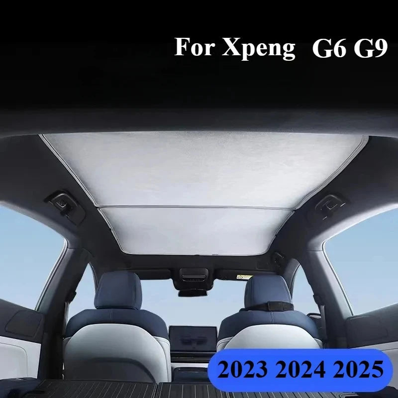 For Xpeng Xiaopeng G6 G9 2023 2024 2025 New Upgrade Ice Cloth Buckle Sun Shades Glass Roof Sunshade Front Rear Sunroof Skylight