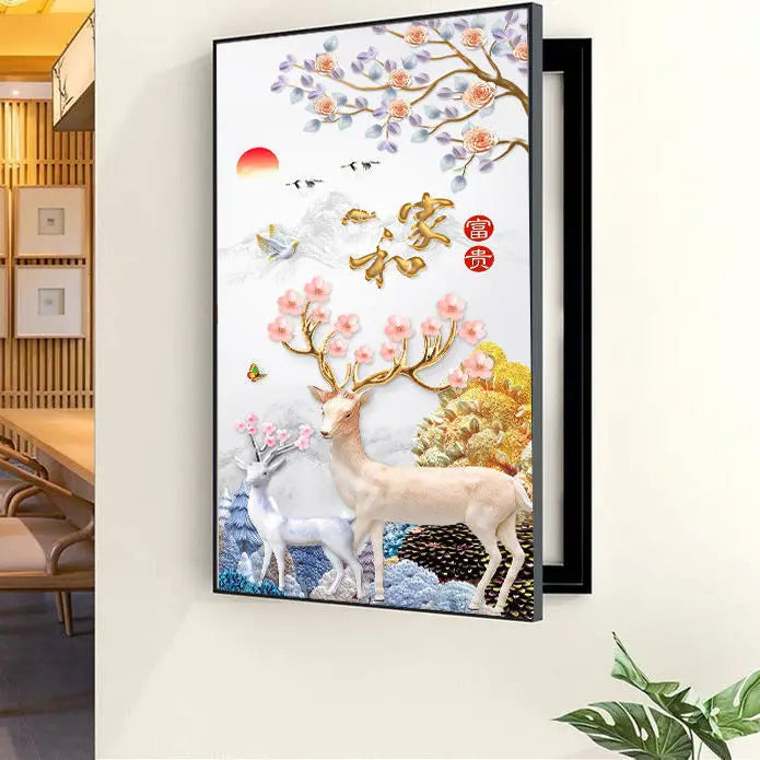 Decorative Painting of Meter Electric Box Covers Modern Creative Pictures Poster Mural With Frame Home Live Room Wall Art Custom