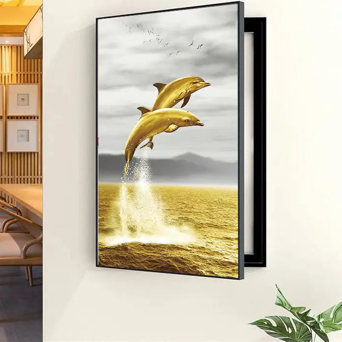 Decorative Painting of Meter Electric Box Covers Modern Creative Pictures Poster Mural With Frame Home Live Room Wall Art Custom