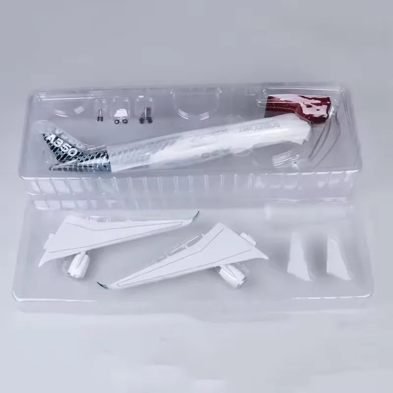 New 1/142 Scale Model Diecast Resin Airplane Airbus A350 Prototype XWB Airline With Light Collection Display Toys Gifts Fans